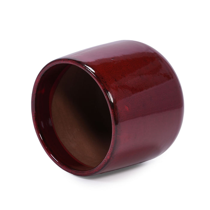 4 Pieces Planter Pot, Indoor Outdoor Flowerpot For Patio, Garden, Or Windowsills - Bean Paste Red