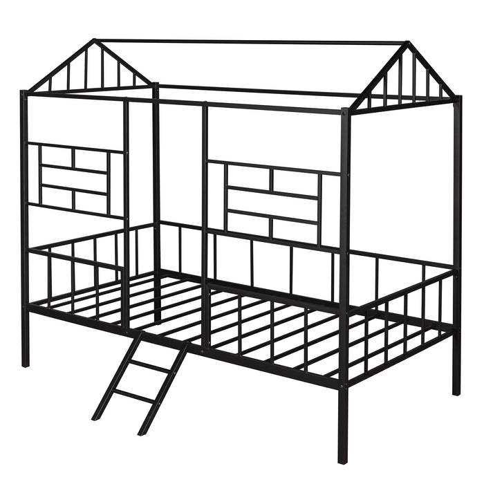 House Bed Frame With Slatted Support, No Box Spring Needed
