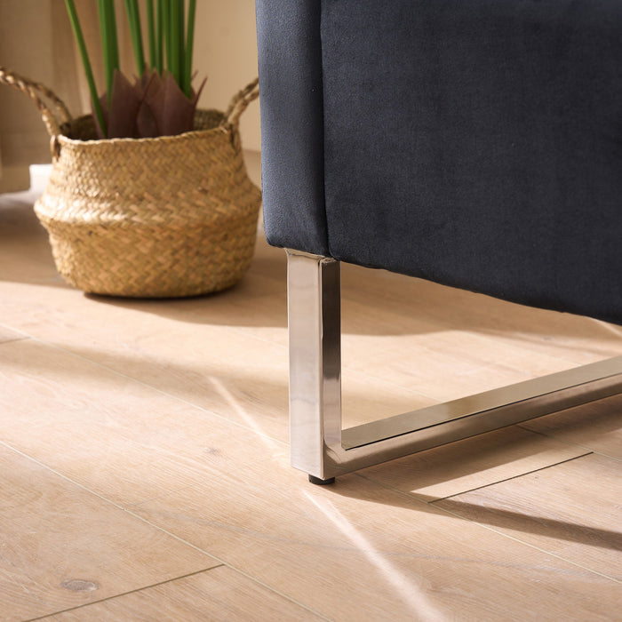 Wide Storage Soft Ottoman Bench With Armrests