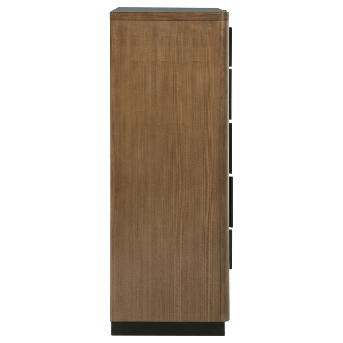 Moraga - 5 Drawer Chest Of Drawers - Ash Brown