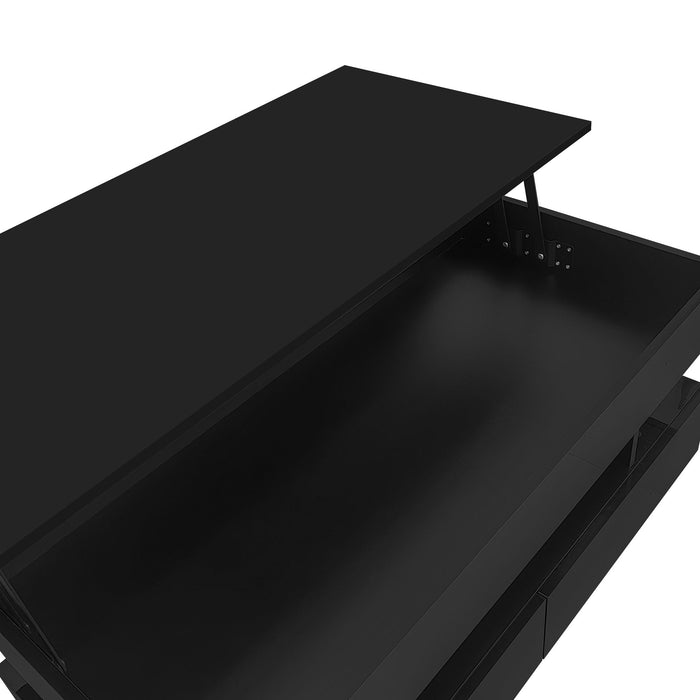 Multi Functional Lift Top Coffee Table With 2 Drawers