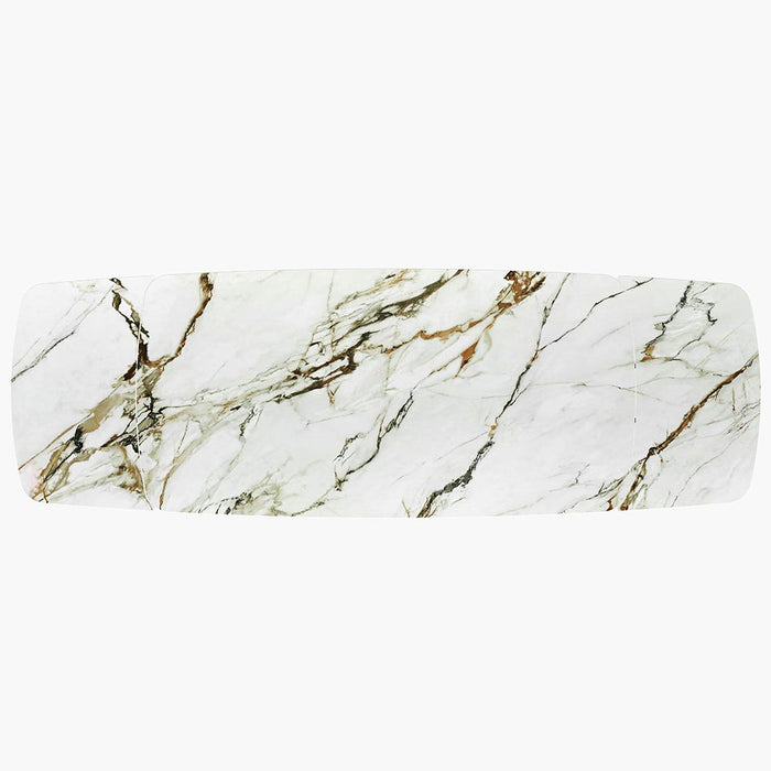 Cora - Dining Table - Ceramic Top & Golden Champange