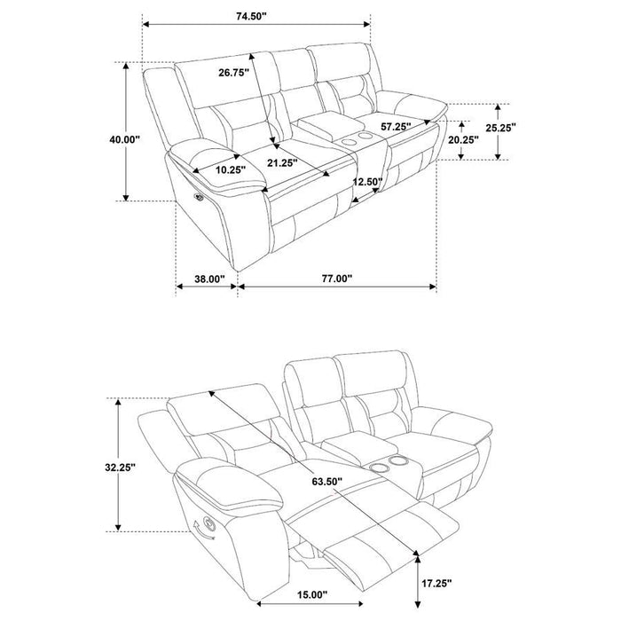 Greer - Upholstered Reclining Sofa Set