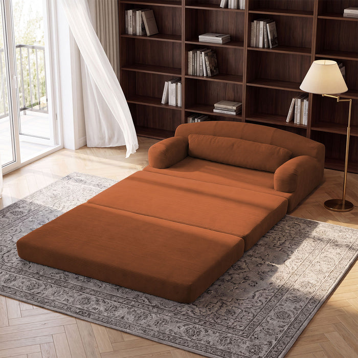 2 Seater Sofa Bed, Compact Foldable Floor Couch