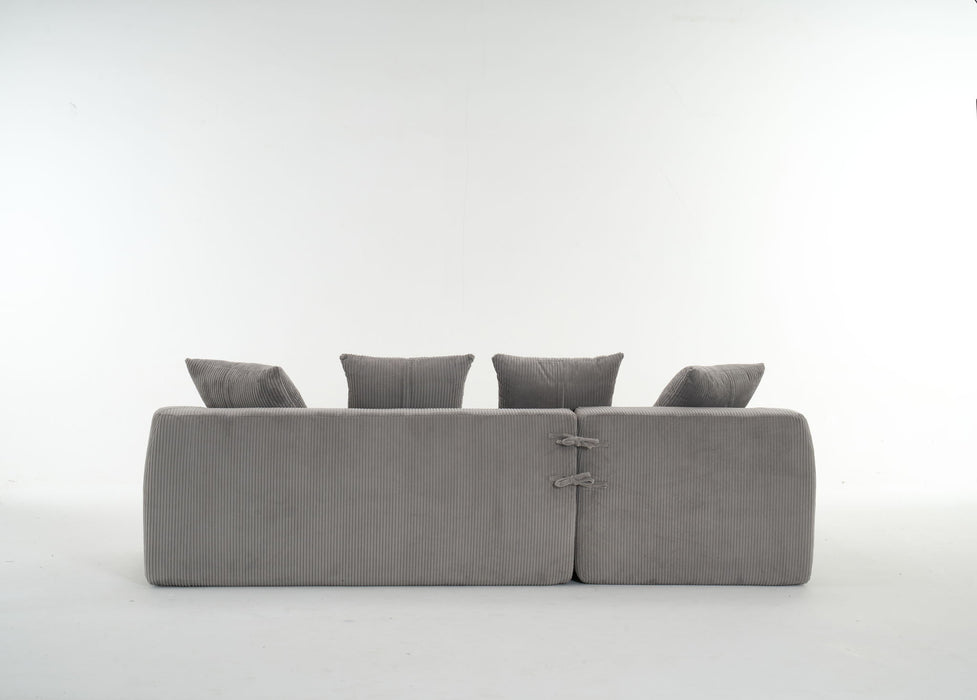 Combined 3 Seater Sofa With 4 Pillows