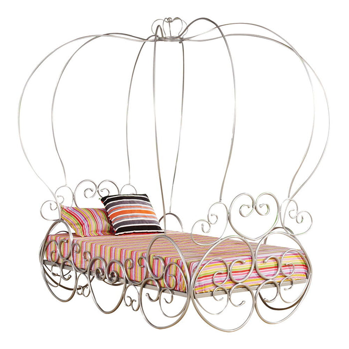 Priya - Twin Bed With Canopy - Silver