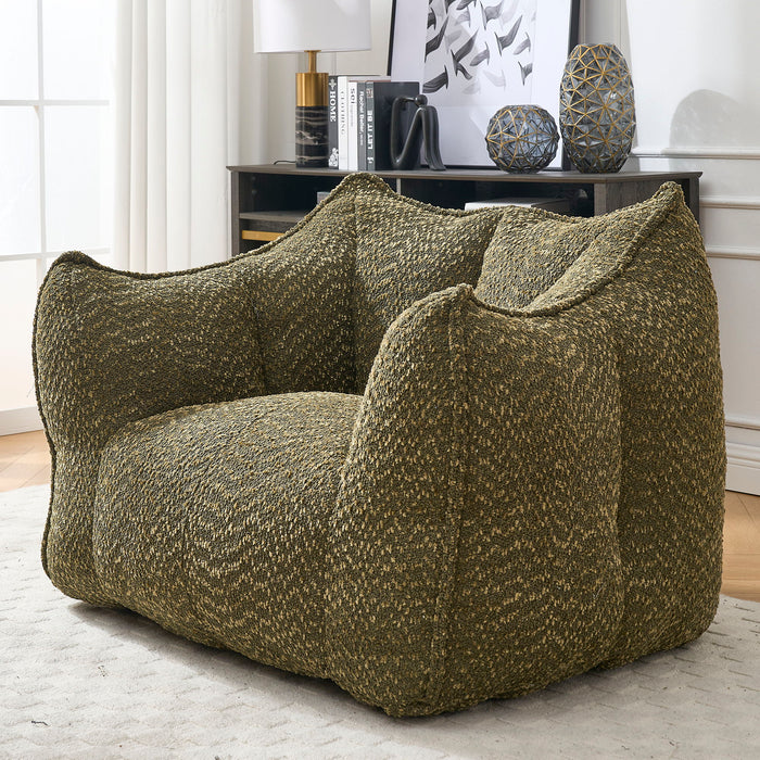 Comfortable Chenille Sofa Chairs With Highly Resilient Foam For Living Rooms And Bedrooms
