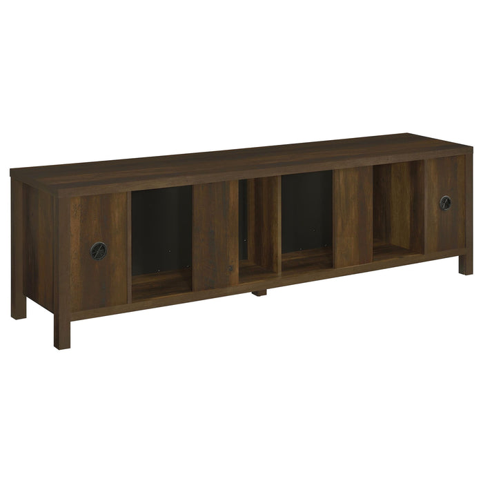 Alamitos - Electric Fireplace TV Stand With Flame Visualizer - Pine Wood