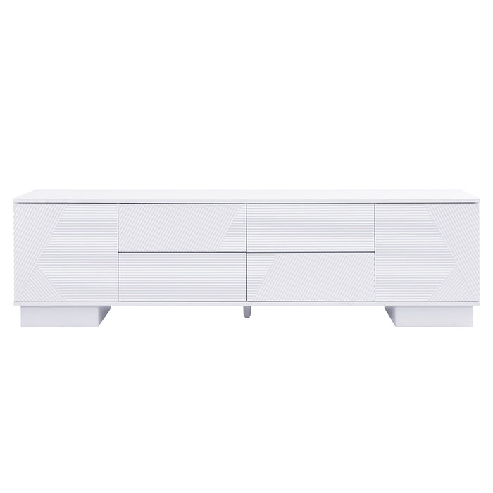 Modern TV Stand With Storage Cabinets, 4 Drawers
