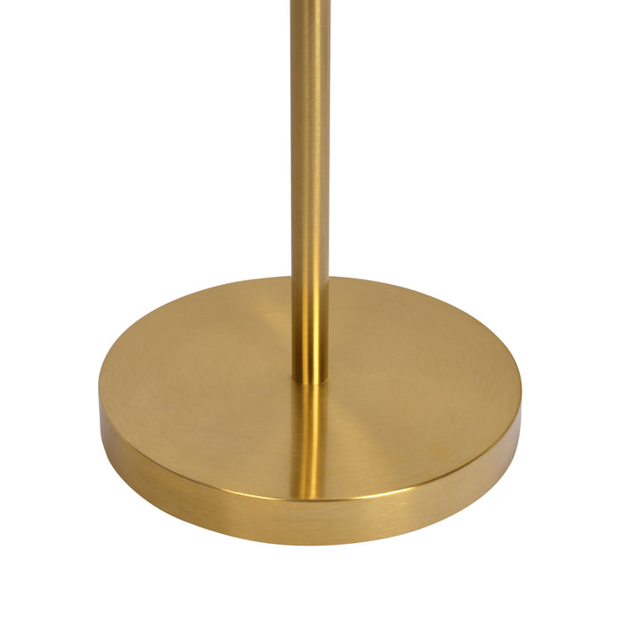 Brilliance - Modern Floor Lamp, Opal Shades And Round Base - Clear / Gold