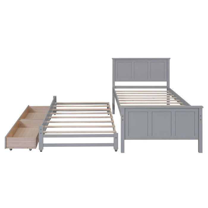 Platform Bed With Trundle And Drawers