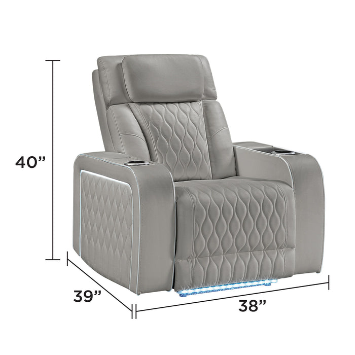 Electra - Power Recliner With Power Headrest, Massage, LED Lighting And USB Control