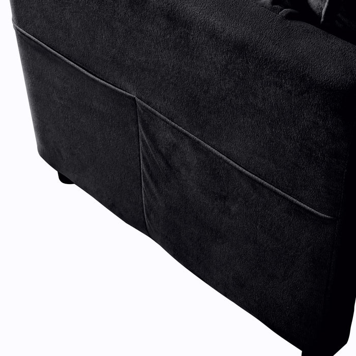 Modern Chenille Oversized Deep Seat Luxury 2 Piece Sofa Set With 4 Pillows