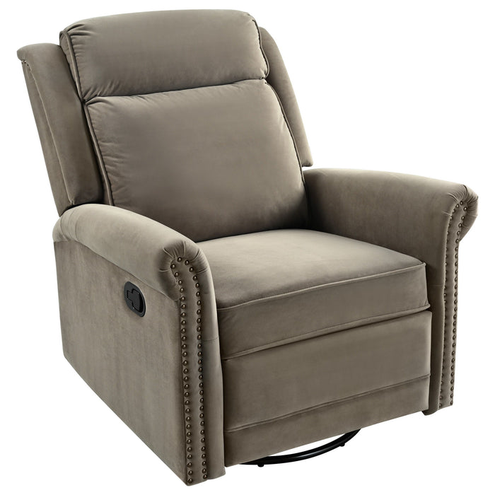 360 Degrees Swivel Recliner Manual Rocking Recliner Home With Adjustable Backrest