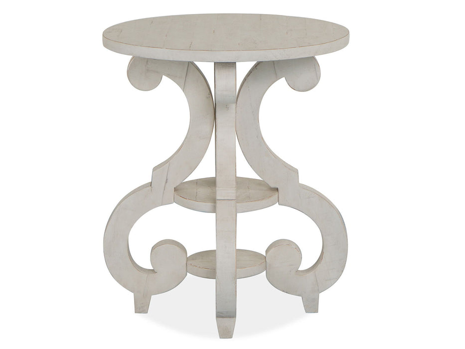Bronwyn - Round Accent Table - Alabaster