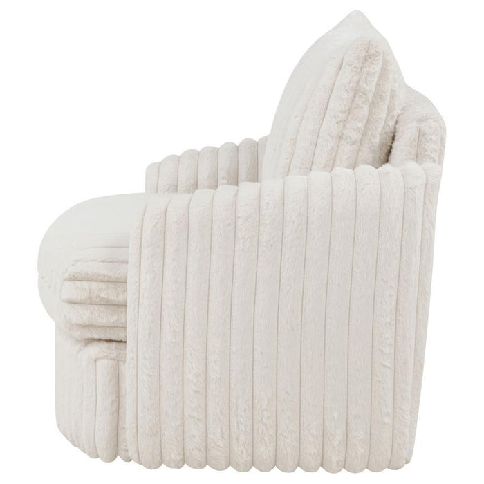 Sarco - Corduroy Upholstered Swivel Accent Arm Chair