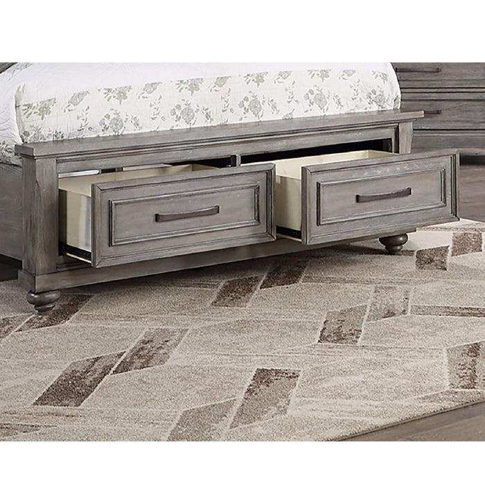 Bed With Drawers, Tall Panel Headboard