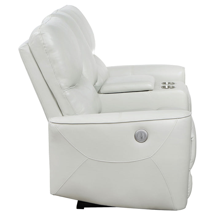 Greenfield Upholstered Power Reclining Loveseat Dove Grey