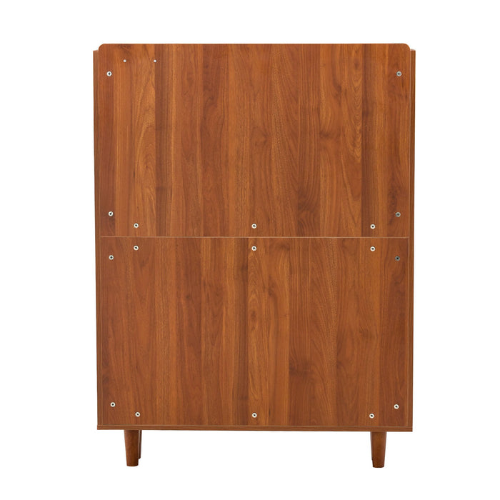 The Modern Minimalist Shoe Cabinet, Suitable For A Variety Of Styles Including Nordic, Japanese, And Industrial - Walnut