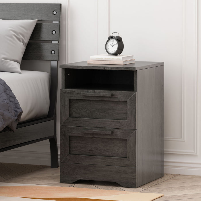 Broxon - Rustic Drawer Nightstand
