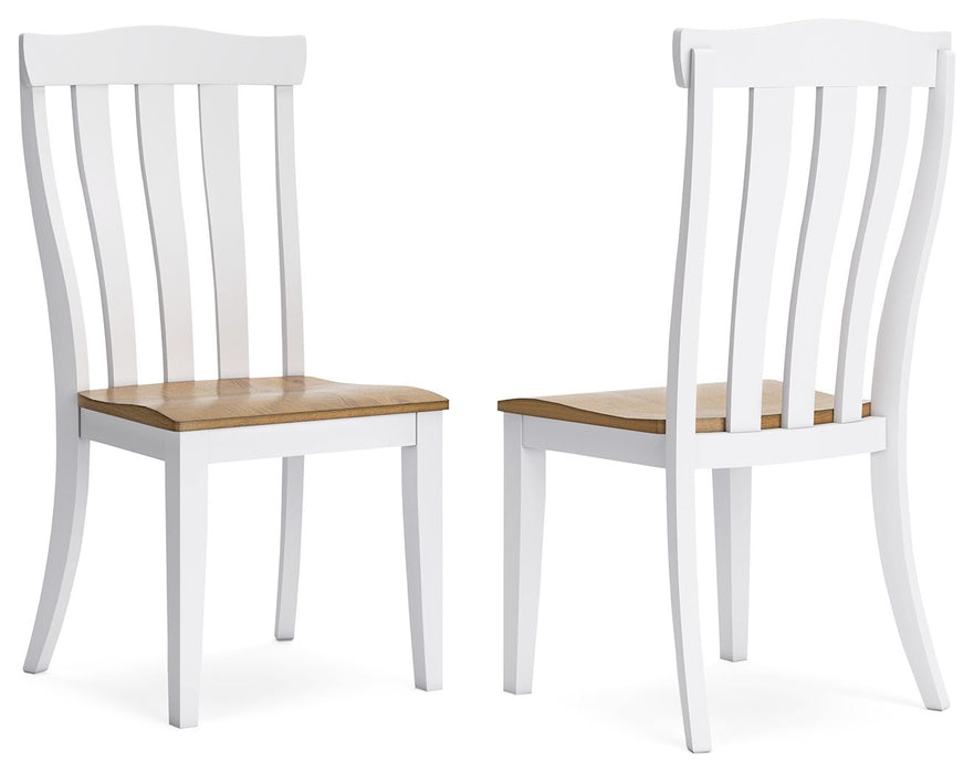 Ashbryn - Dining Room Side Chair (Set of 2) - White / Natural