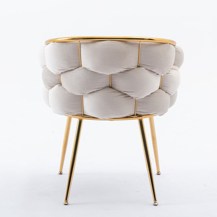 Luxury Modern Simple Leisure Velvet Single Sofa Chair Bedroom Lazy Person Household Dresser Stool Manicure Table Back Chair