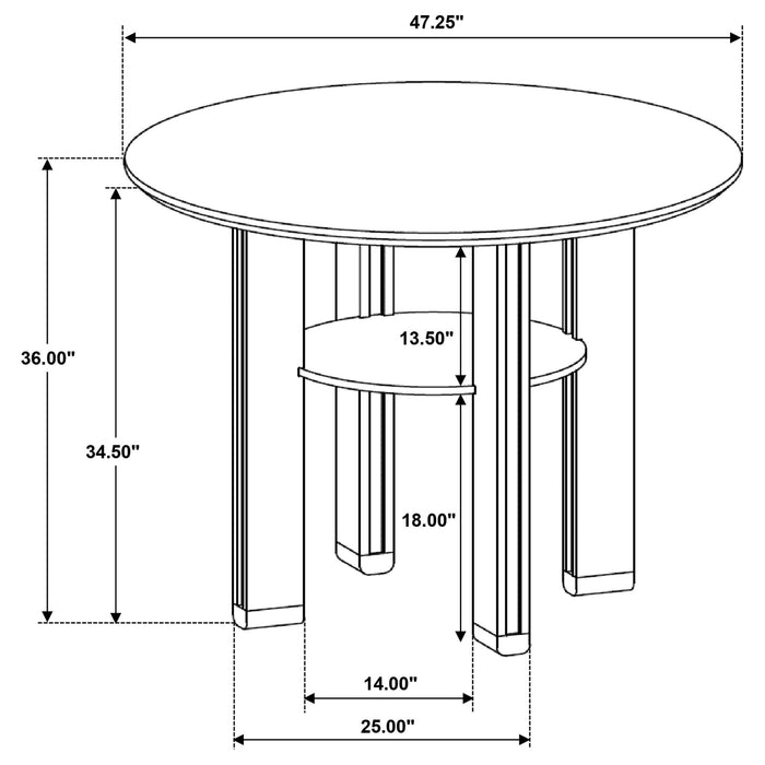 Crispin - Round Counter Height Dining Table - Brown