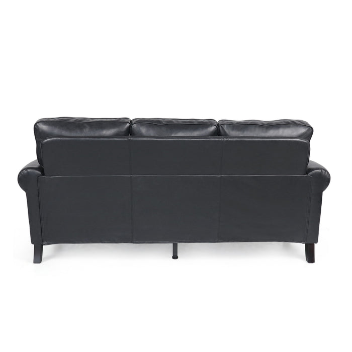 Contemporary 3 Seater Sofa With Nailhead Trim