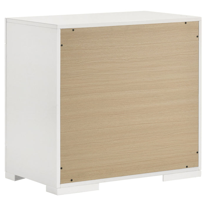 Ives 5-piece Eastern King Bedroom Set White High Gloss