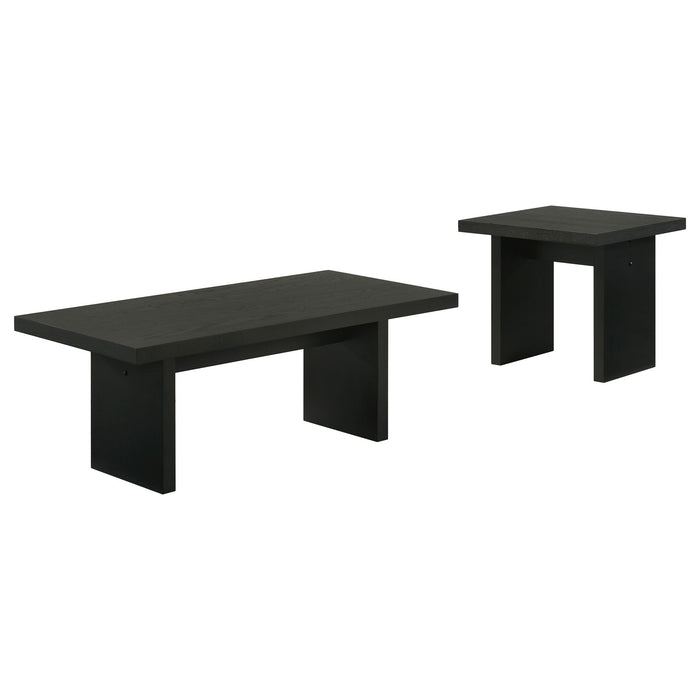 Decker 2-piece Coffee and End Table Set Black