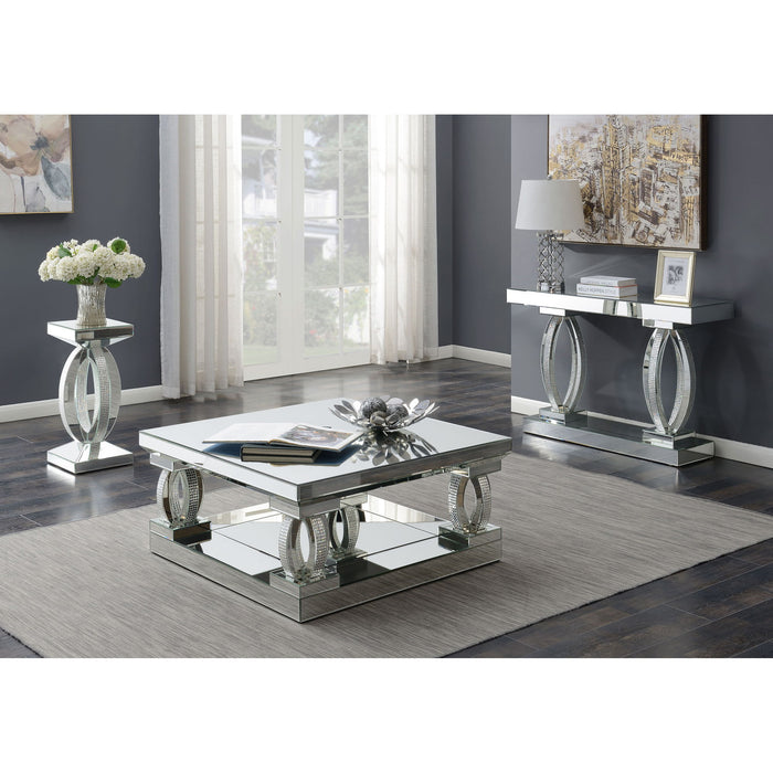 Shannon - Square Coffee Table - Silver