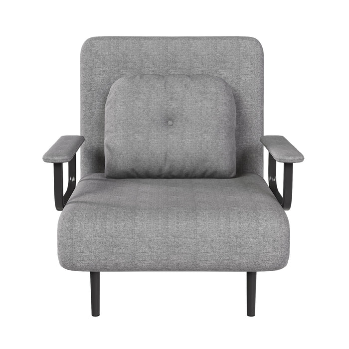 3 In 1 Convertible Folding Sofa Bed With Adjustable Backrest And Pillow