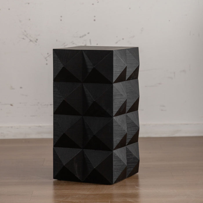 Side Table With 3D Embossed Pattern Design