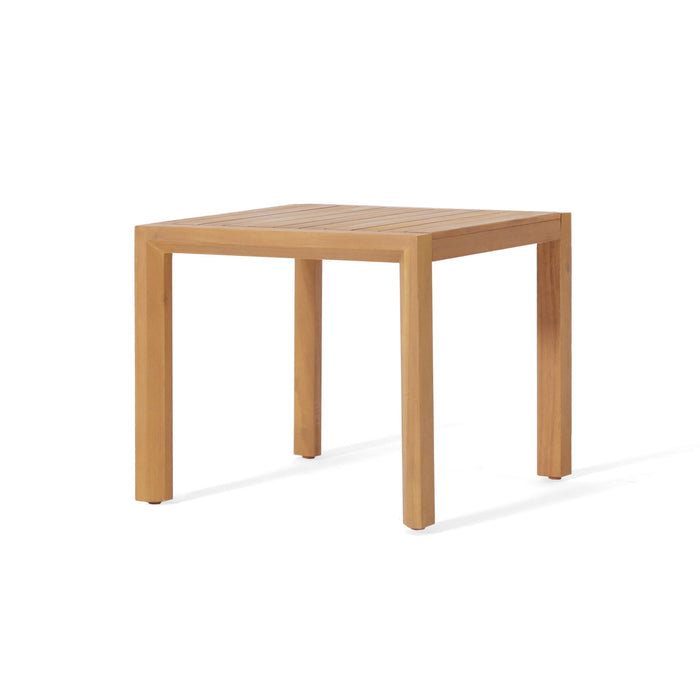 3 Piece Outdoor Chat Set With Table And 2 Adirondack Chairs - White / Brown Patina