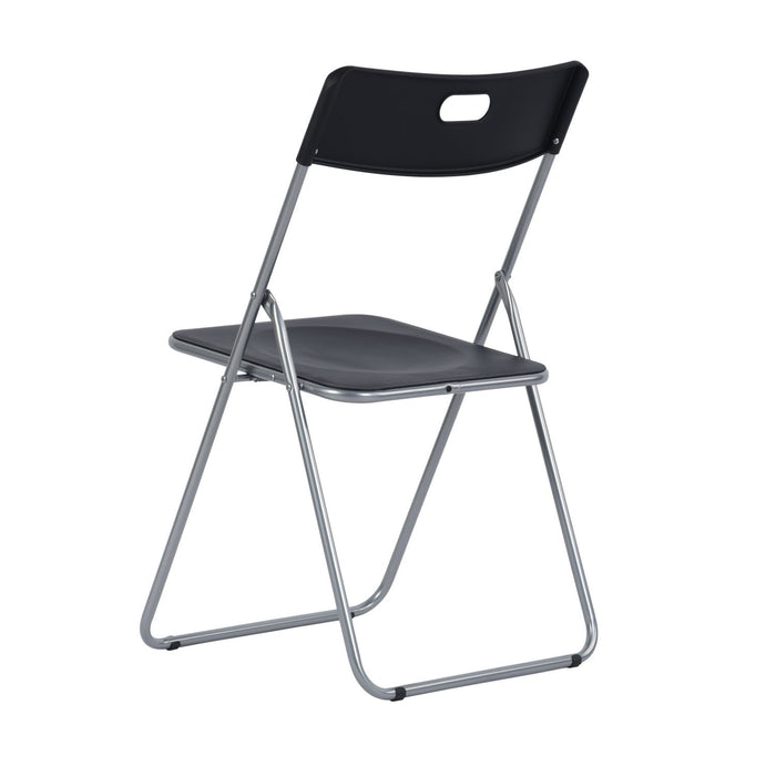 6 Pieces Plastic Folding Chairs Comfortable Event Chairs Modern Party Chairs Lightweight Durable Foldable Chair For Home Office Outdoor Indoor - Black