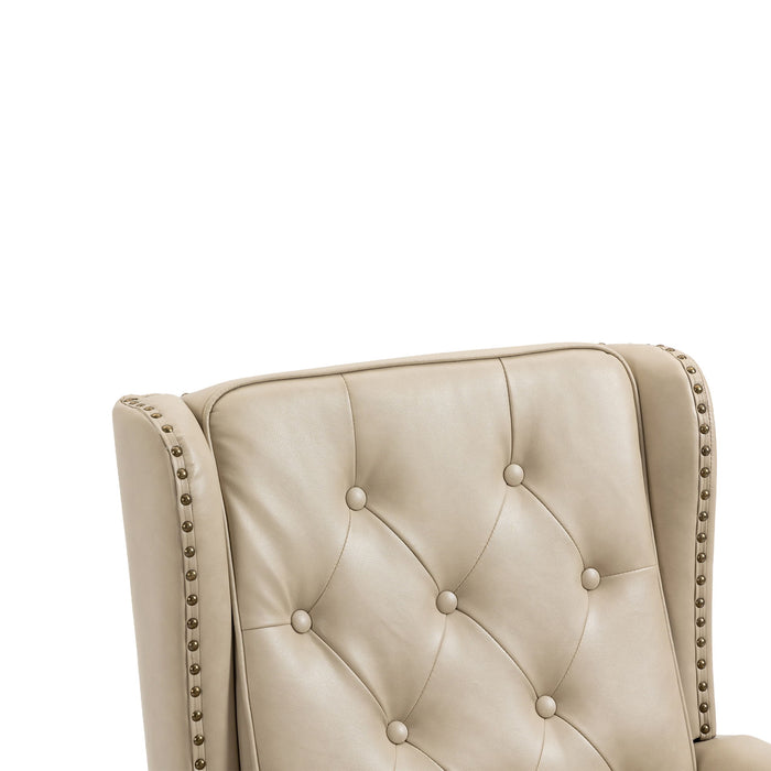 Modern Accent Armchair With Sturdy Wood Legs