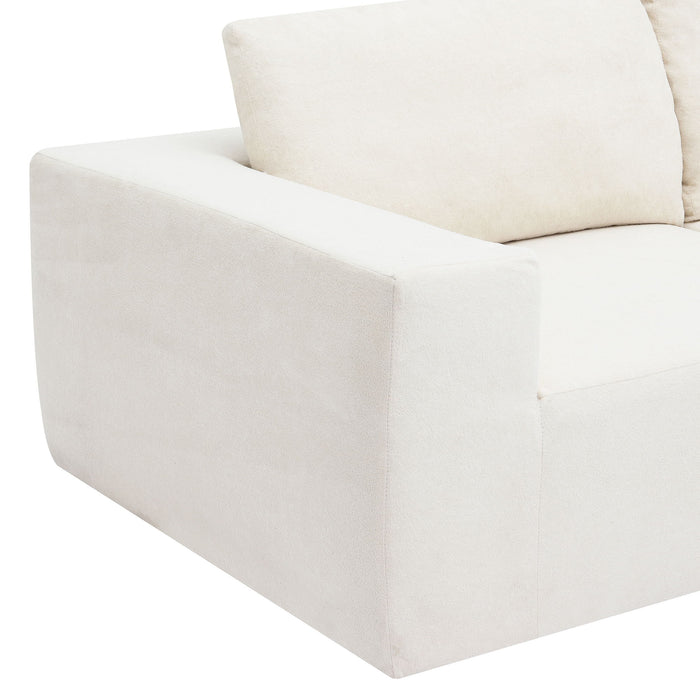 Modular Sectional With Wide Seat Free Combination L Shaped Couch Set Cloud Upholstered Minimalist Boneless Sofa