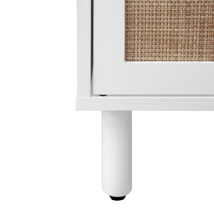 Modern Accent Storage Cabinet For Living Room, Bedroom, Dining Room, Or Study - White