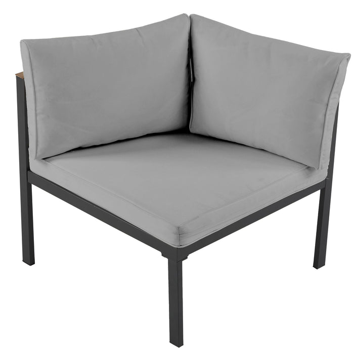 Outdoor Sectional Sofa Set Patio Seating Group With Cushions