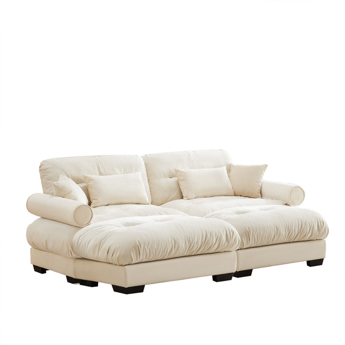 Super Comfort Oversized Modular Sectional Sofa With Movable Ottoman