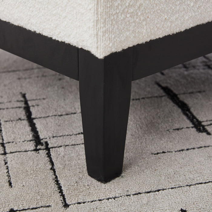 Upholstered Storage Ottoman With Reversible Lid Coffee Table With Rubberwood Legs