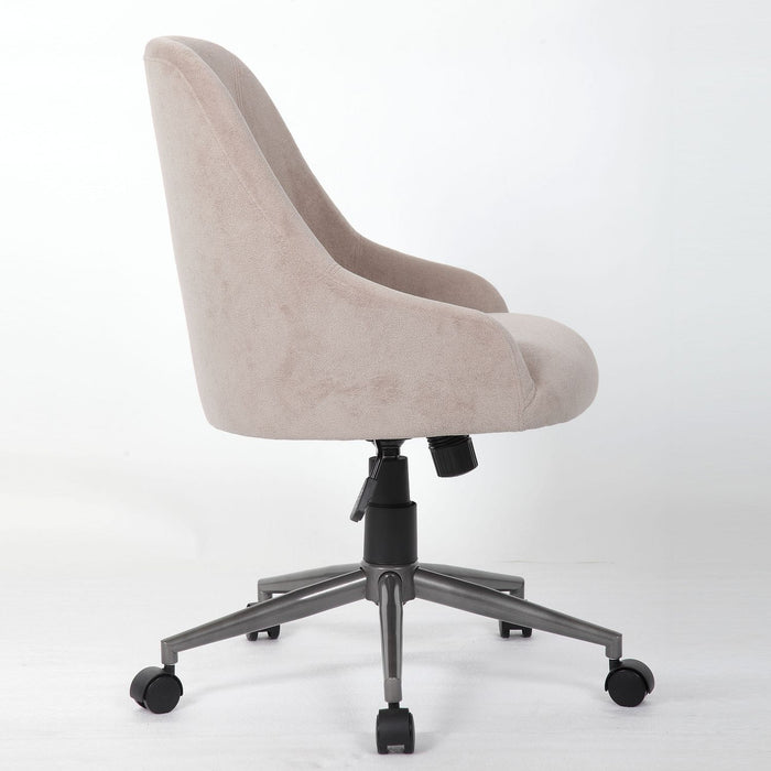 Ergonomic Office Enveloping Bucket Back Swivel Computer Chair - Beige