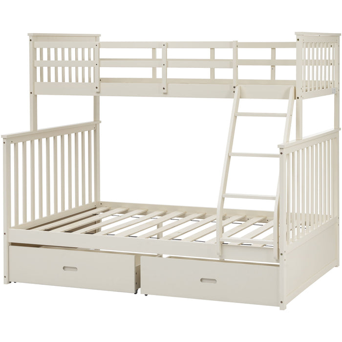 Bunk Bed With Ladder, And Safety Guard Rails