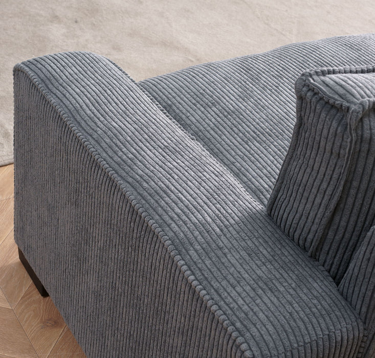 Luxe - Corduroy Sofa With Sleek Design, Spacious And Comfortable 3 Seater Couch