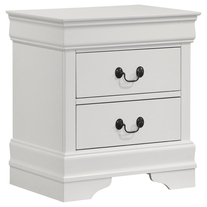 Mckee - 4 Piece Queen Bedroom Set, Includes Bed, Nightstand, Dresser And Mirror - White