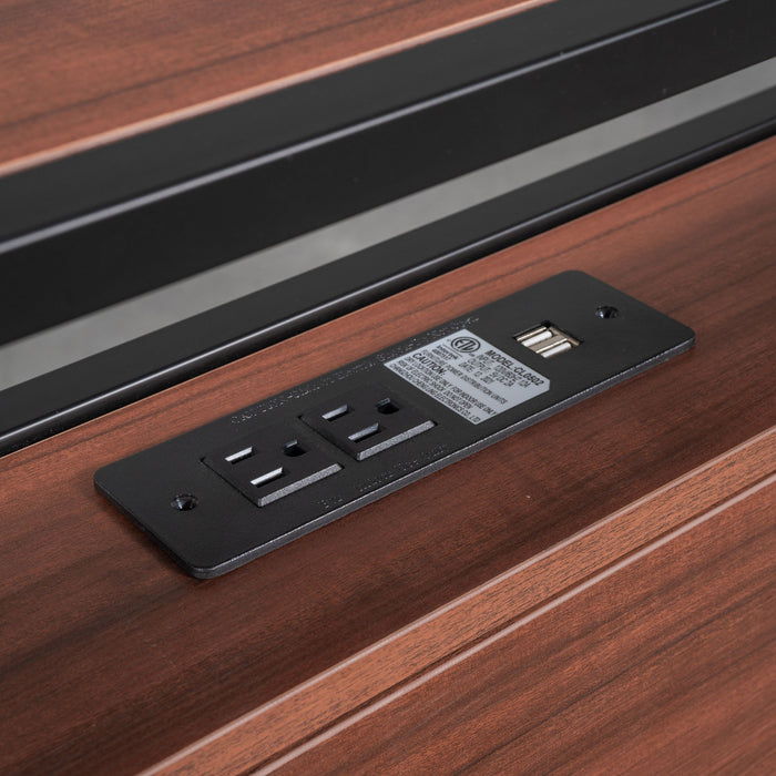 Platform Bed Frame With Trundle, USB Ports And Slat Support, No Box Spring Needed