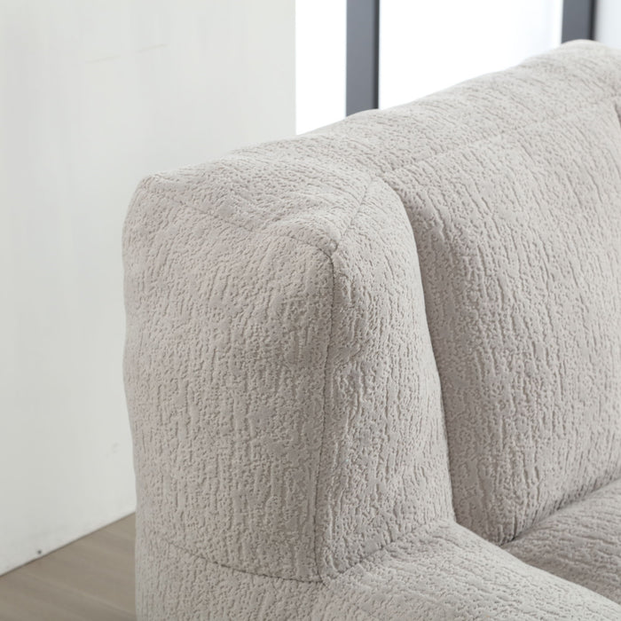 Modern Indoor Fluffy Bean Bag Chair With Memory Foam And Ottoman, Super Soft