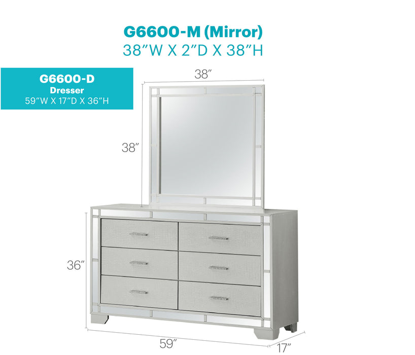 Madison - Dresser - Silver Champagne