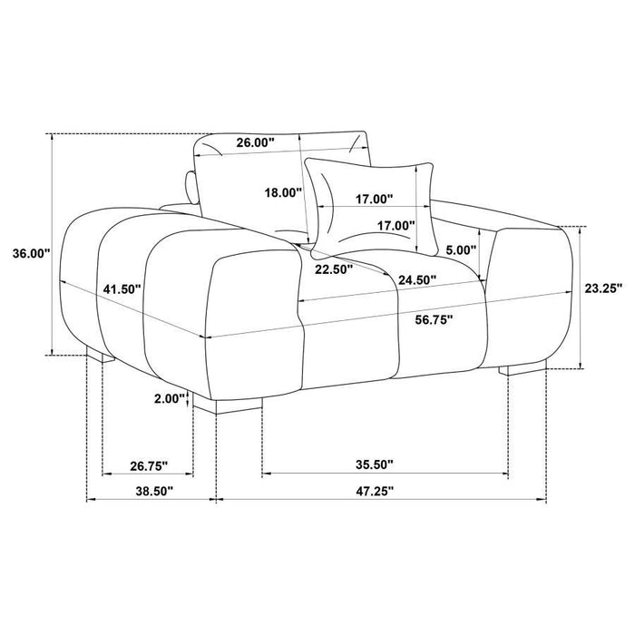Octavia - Upholstered Track Arm Accent Chair
