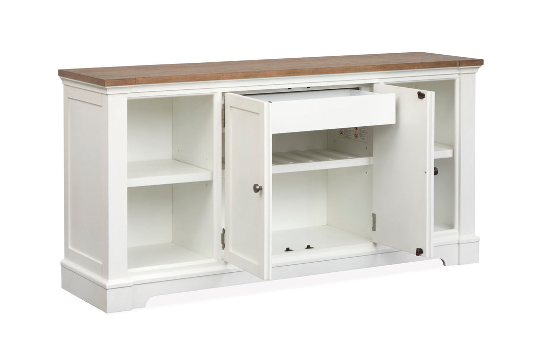 Kingston - Credenza - Whisper White And Cerused Nutmeg